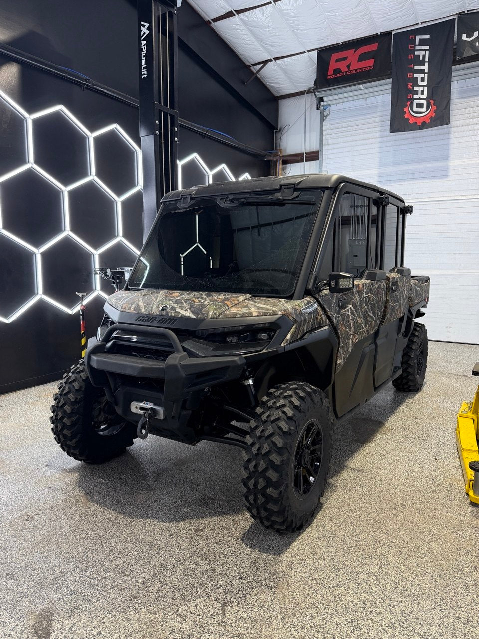 Can-Am Defender HD11 Rock Lights + Winch + Bumpers — photo 1 of 3 — installed by Lift Pro Customs, Willis TX